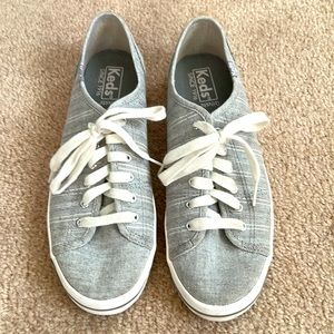 Keds Kickstart Chambray Grey Stripe Sneakers